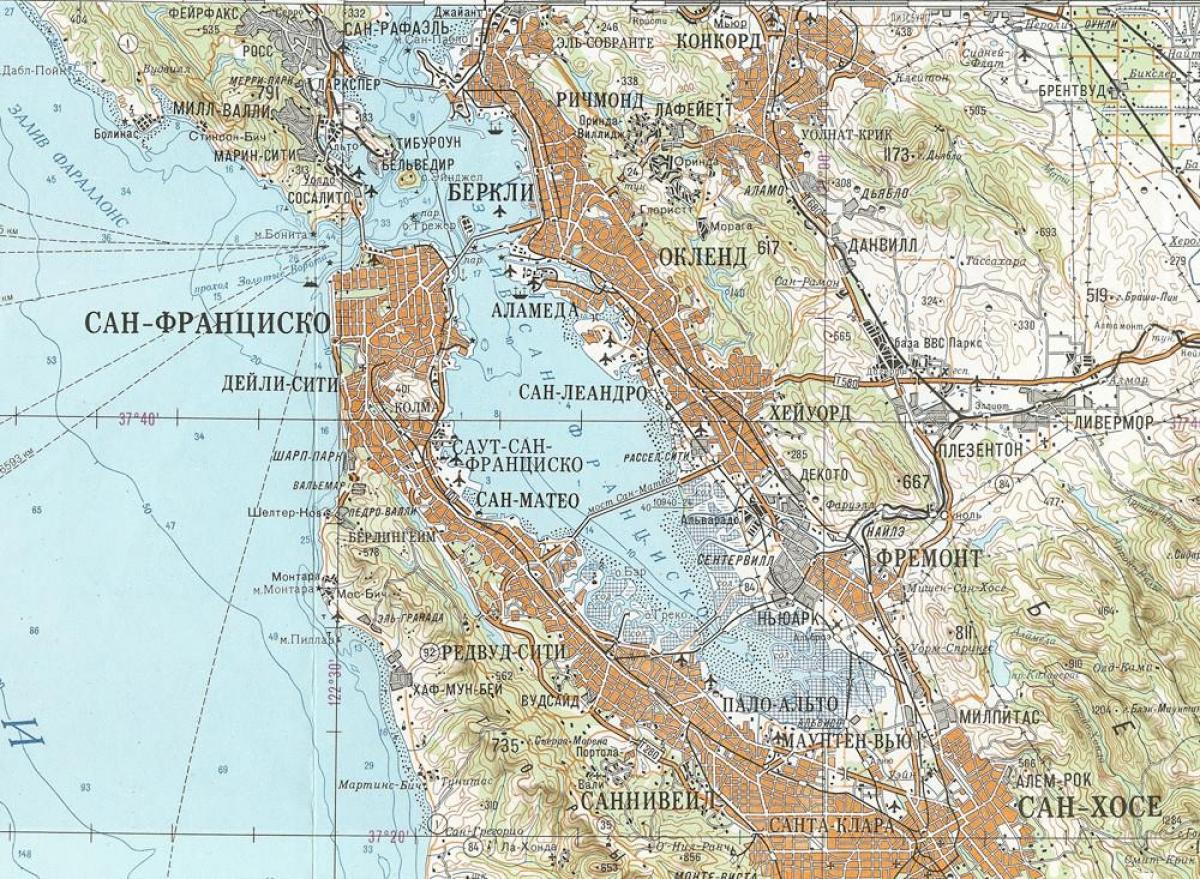 Kartta neuvostoliiton San Francisco