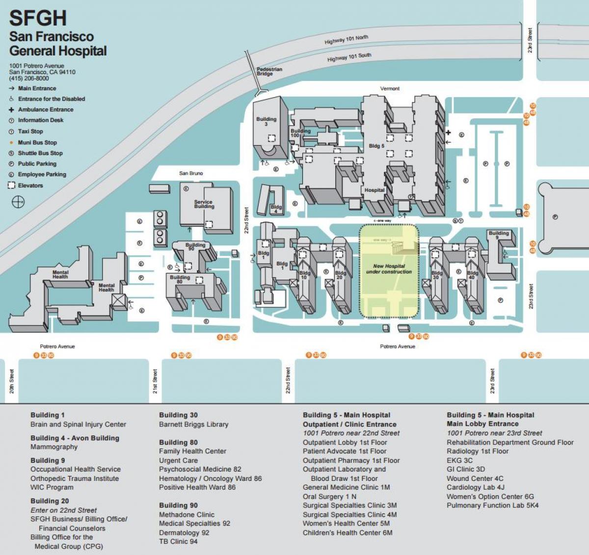 SFgh kampuksen kartta
