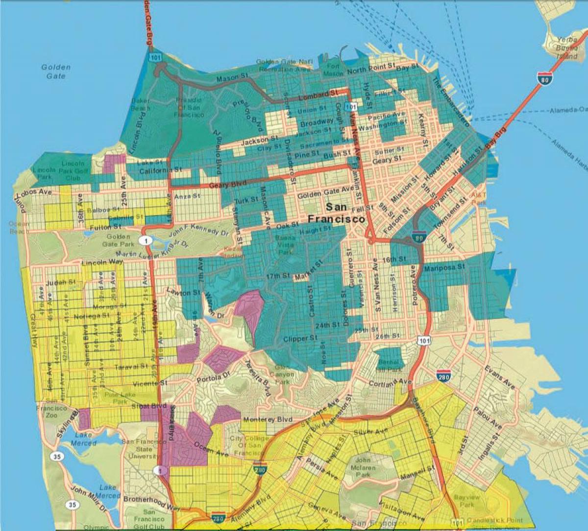 Kartta San Francisco gis