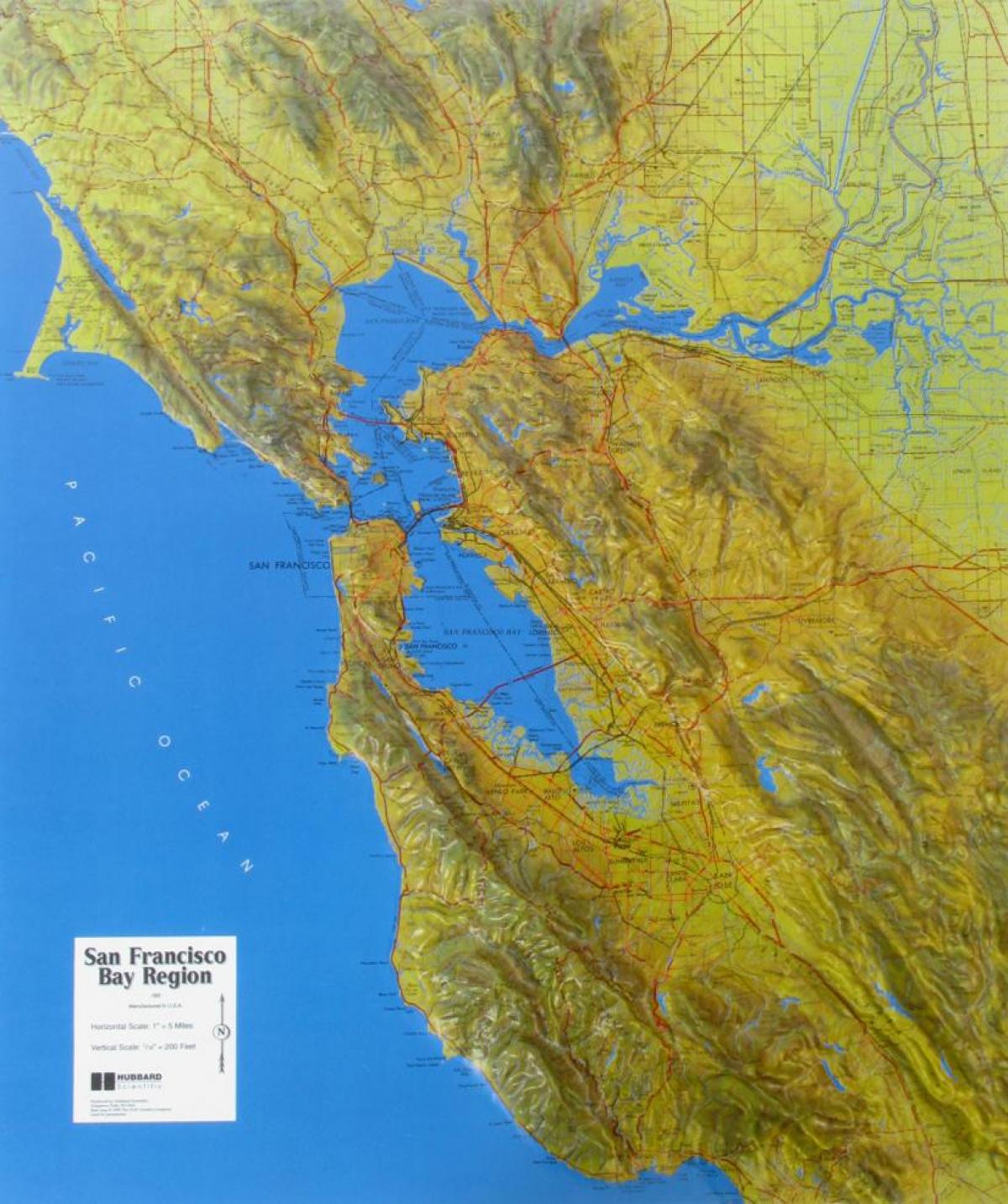 Kartta San Francisco helpotusta