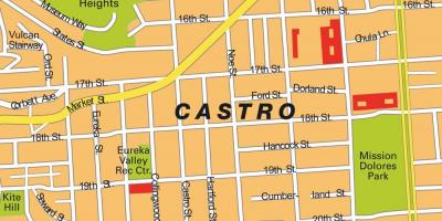 Kartta castro district kohteessa San Francisco