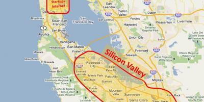 Silicon valley-kartan 2016