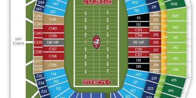 Kartta San Francisco 49ers-stadion