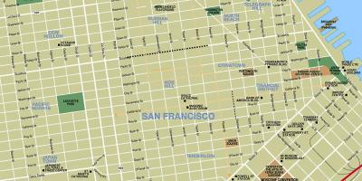 Kartta nähtävyyksiä San Francisco