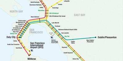 San Francisco airport bart kartta
