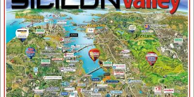 Silicon valley-alueen kartta