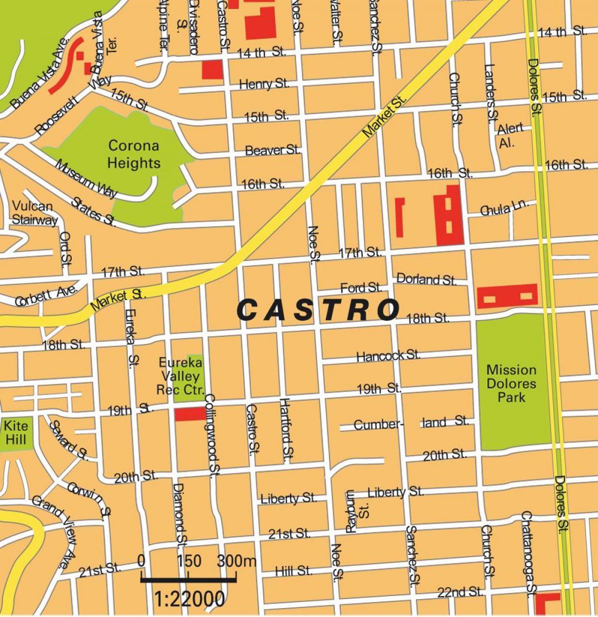 kartta castro district kohteessa San Francisco