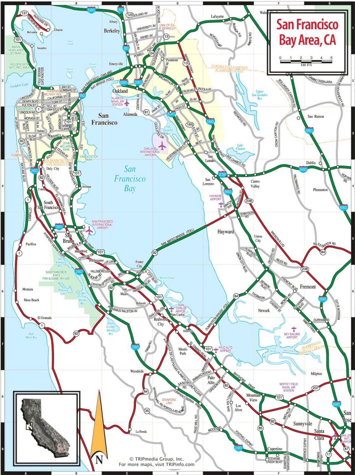 kartta San Francisco bay area