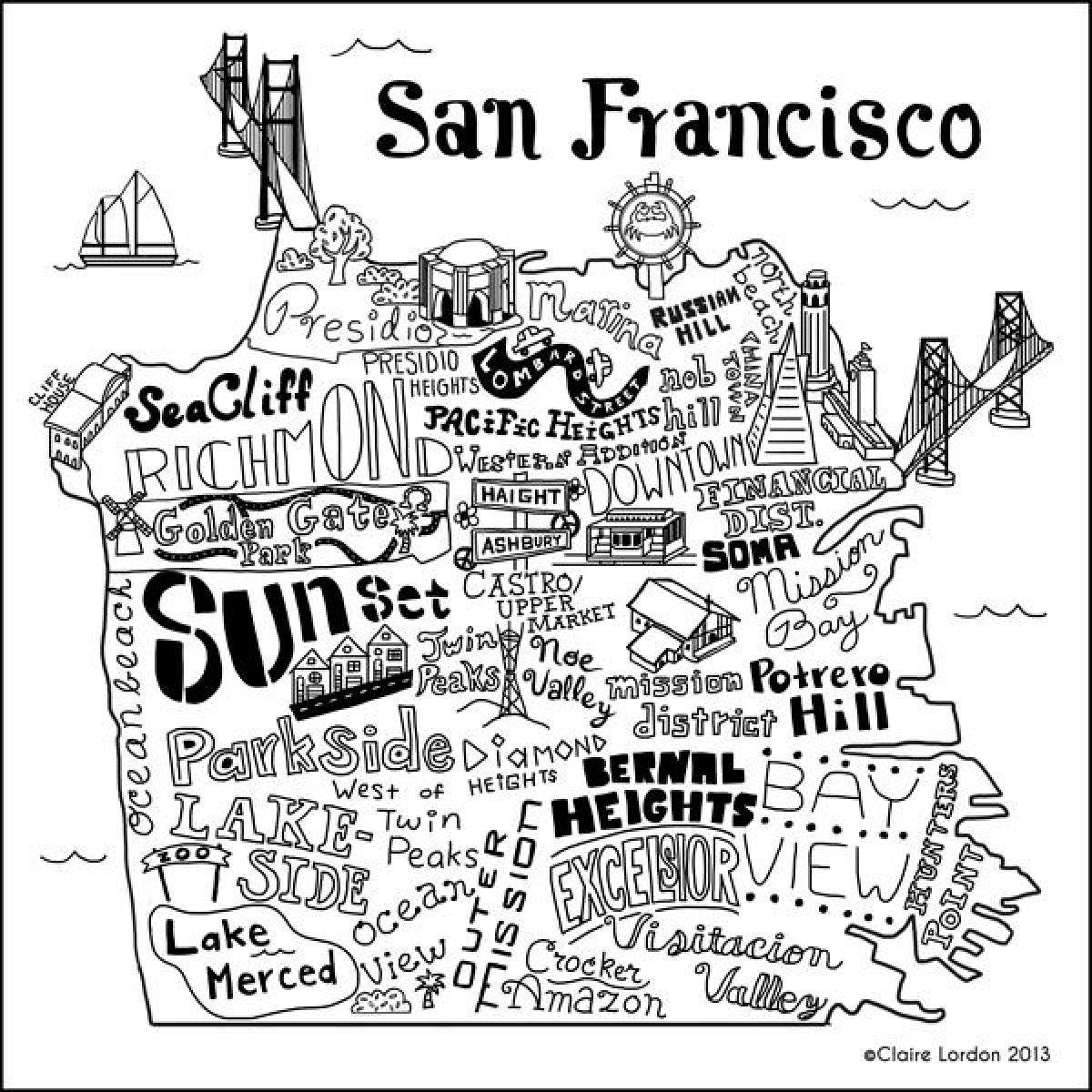 Kartta myymälä San Francisco