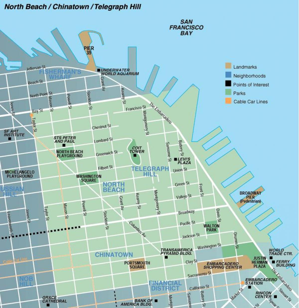 Kartta north beach-San Francisco
