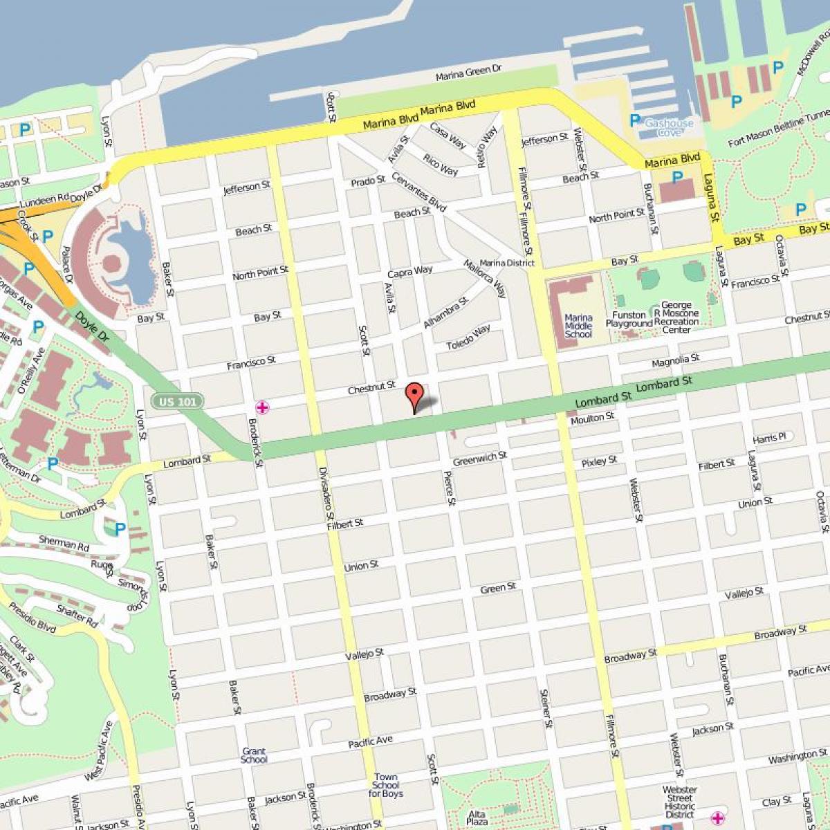 Kartta lombard street San Francisco