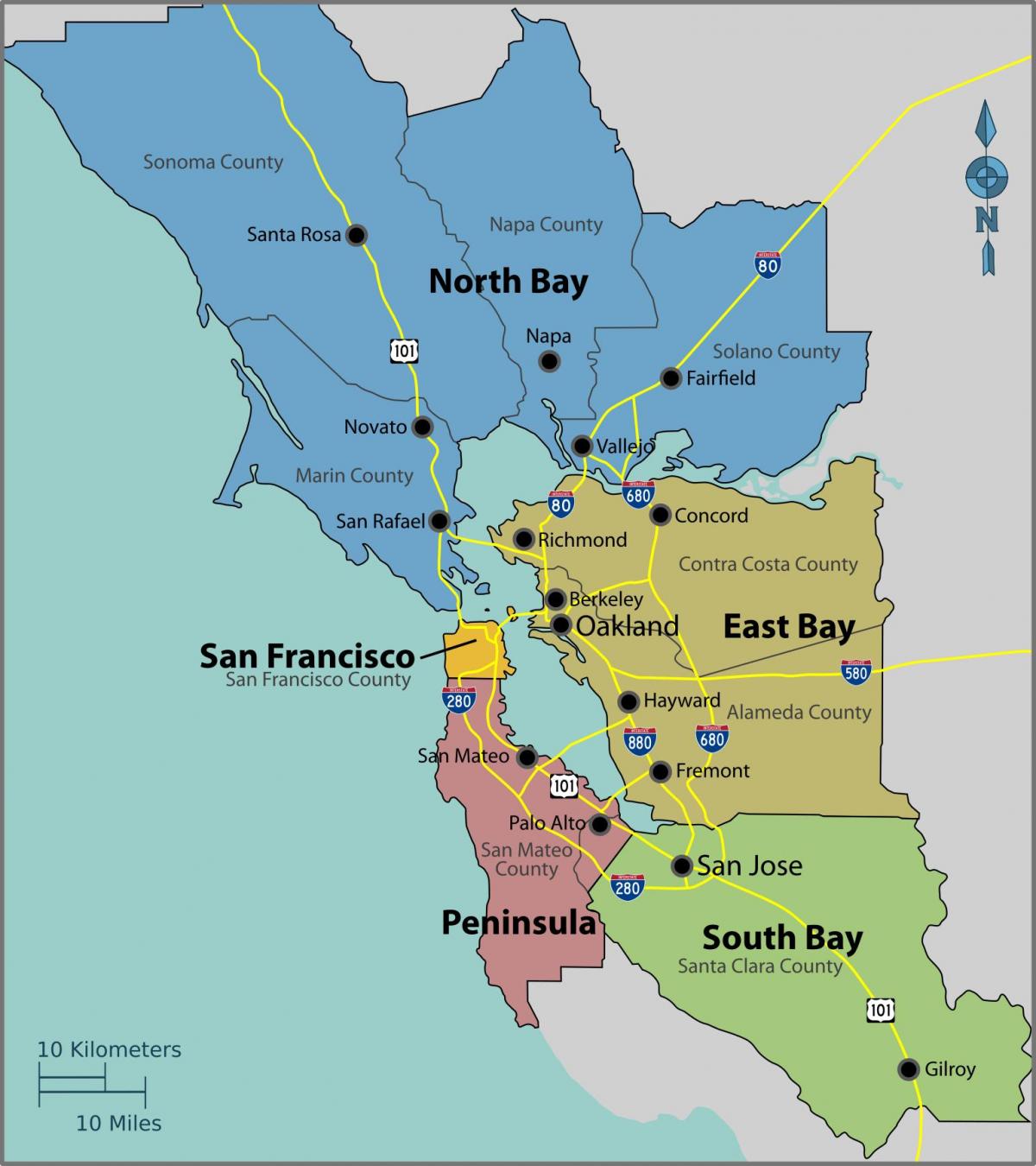 San Francisco bay kartalla