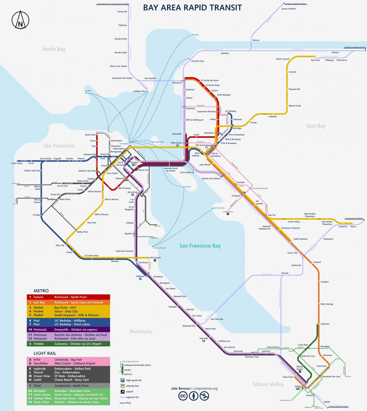 San Franciscon metron kartta