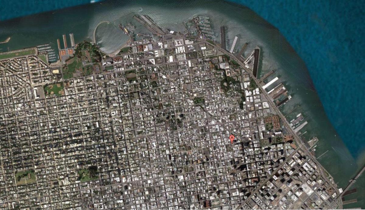Kartta San Francisco satelliitti
