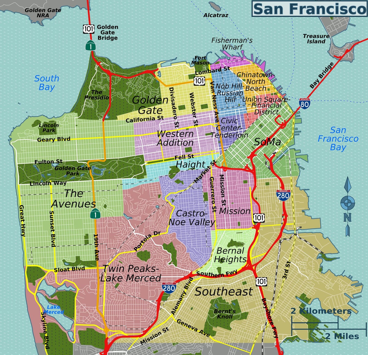 street näytä kartta San Francisco, california