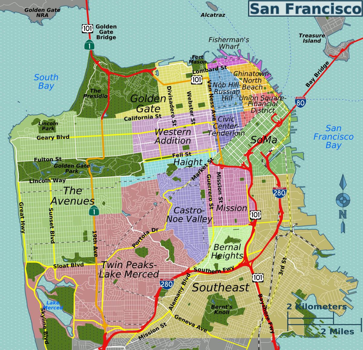 street näytä kartta San Francisco, california
