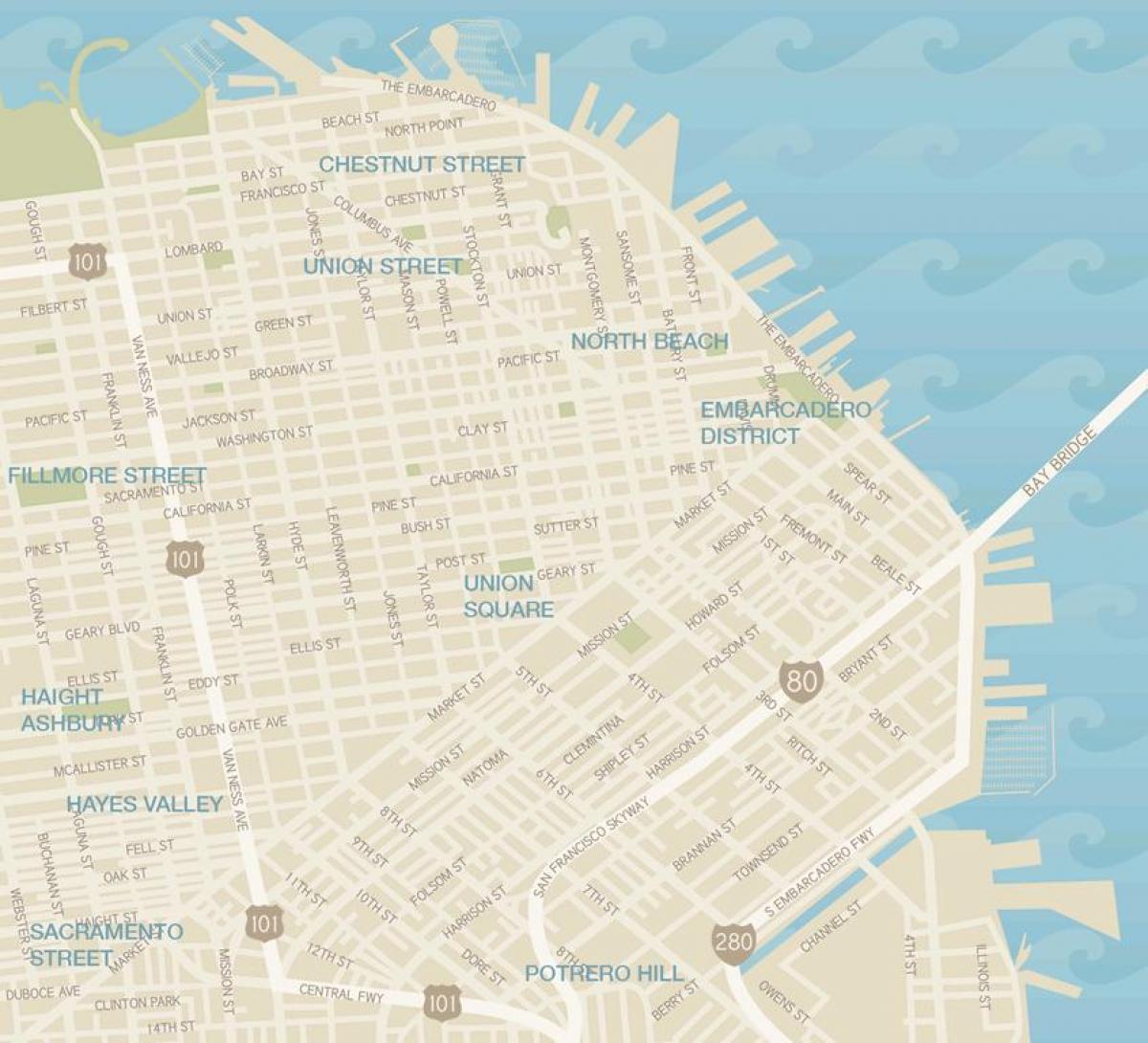 Kartta San Francisco garment district