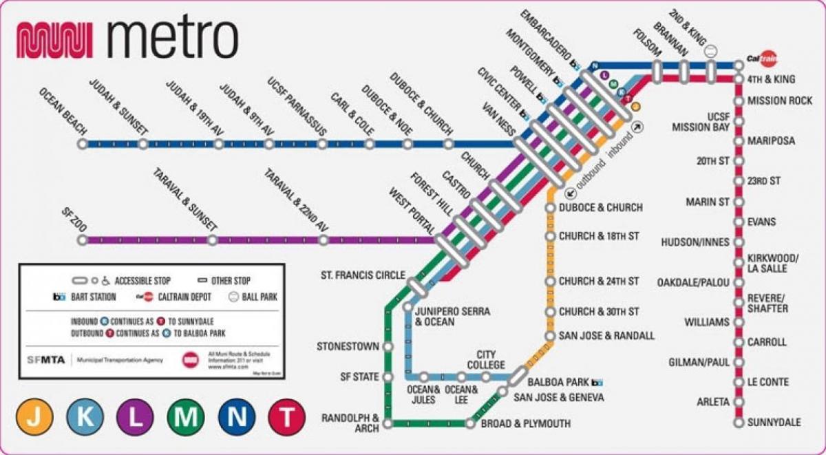 San Fran metro kartta