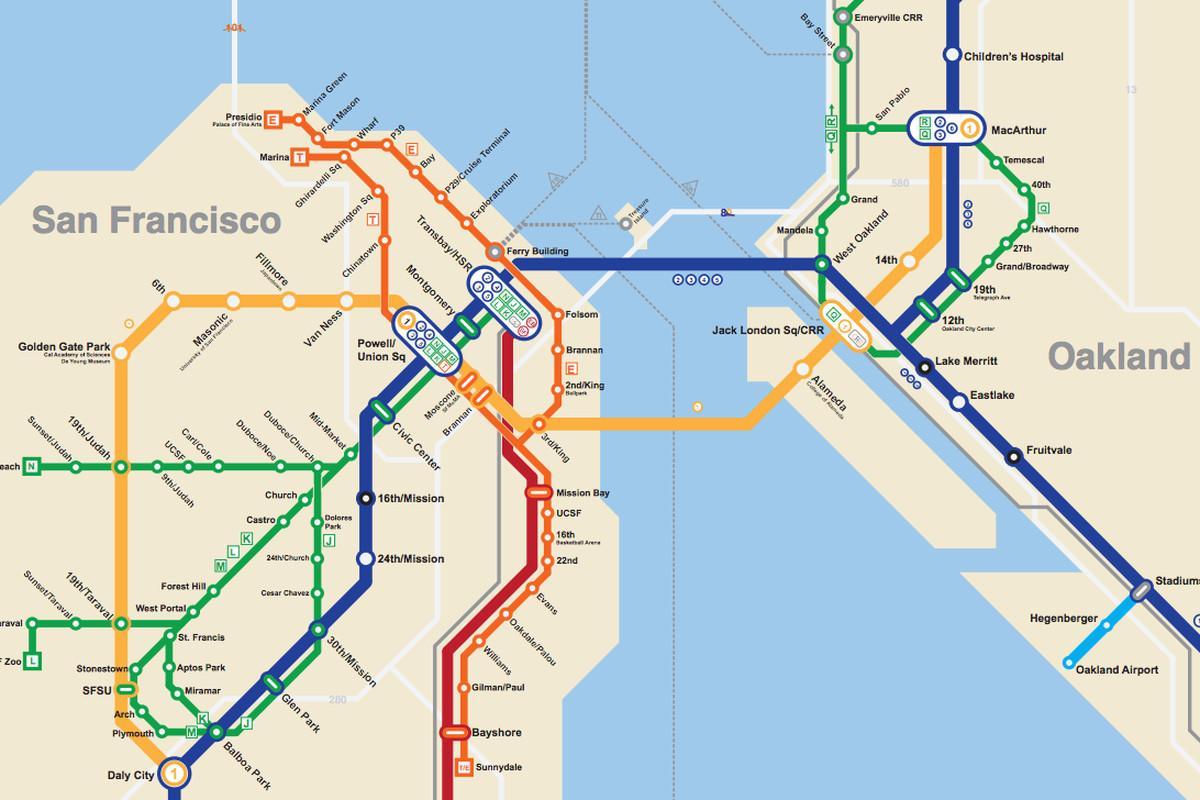 SFO metro kartta