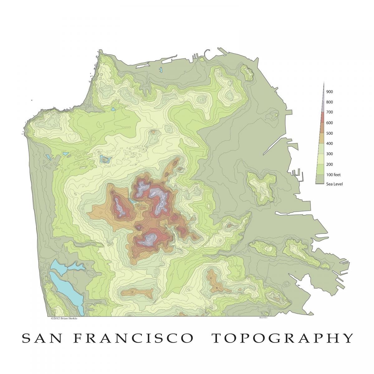 San Francisco topografinen kartta