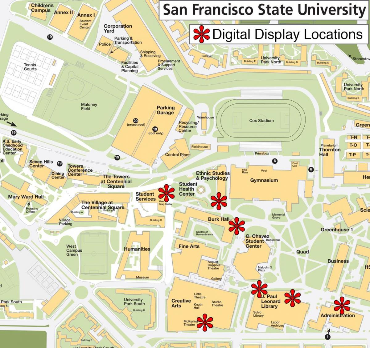 San Francisco state university kartta