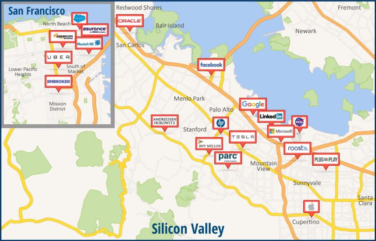 Kartta silicon valley tour