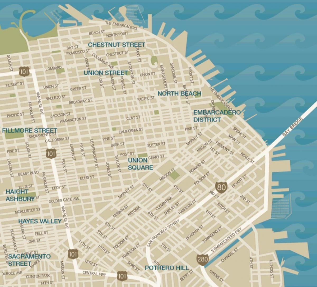 kartta downtown San Francisco union square