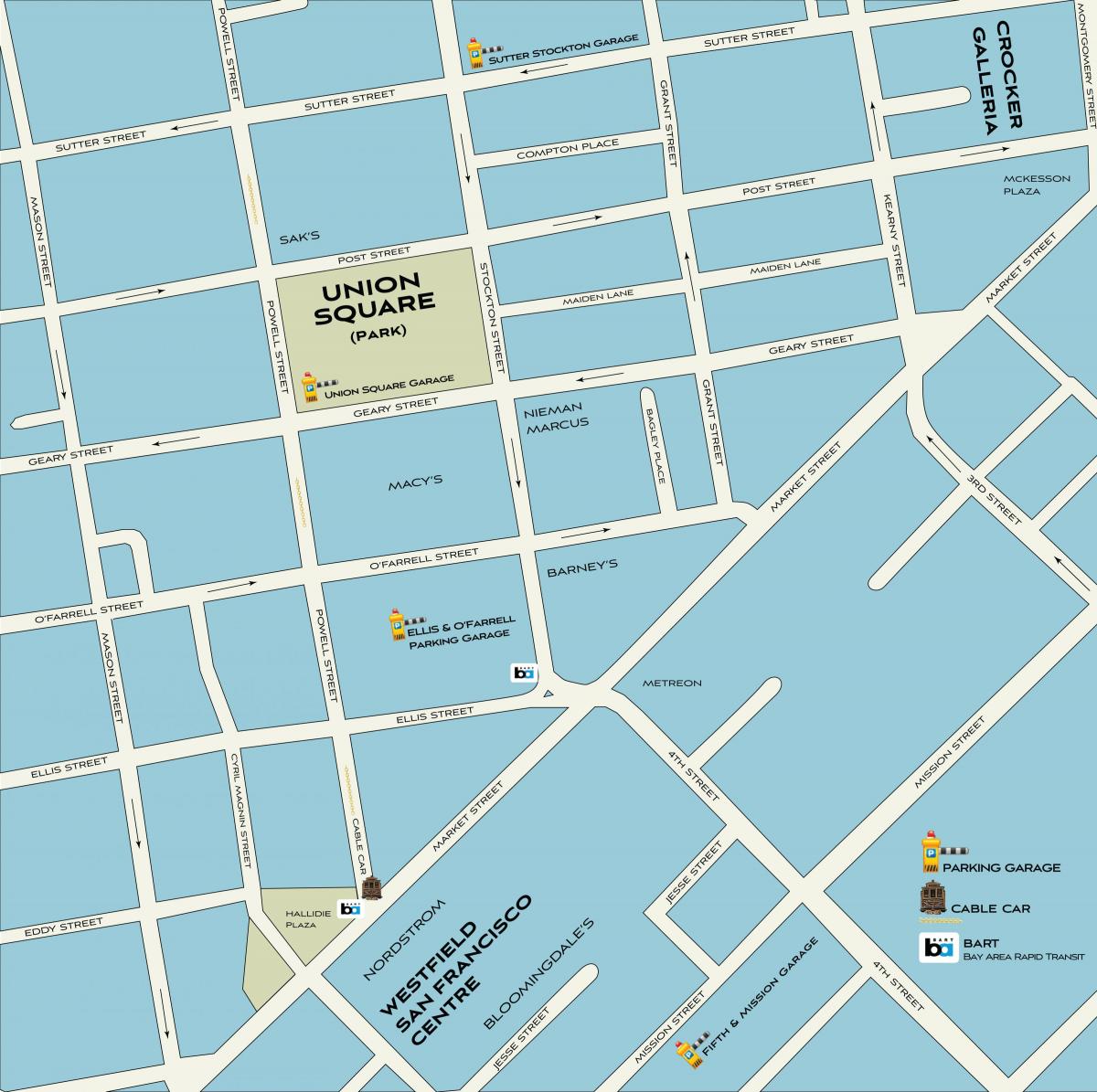 San Francisco ostokset kartta