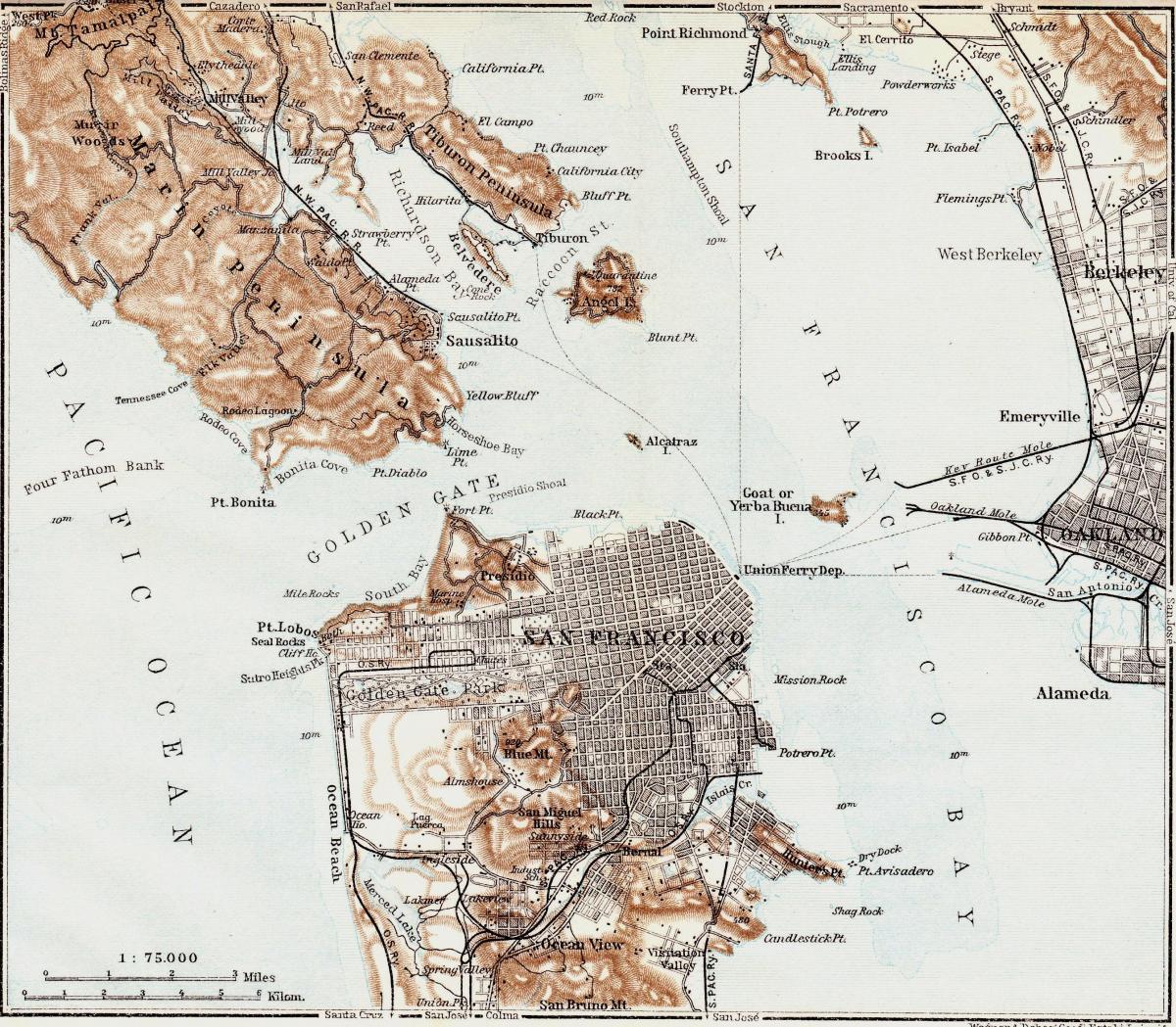 Kartta vintage-San Francisco 