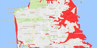 San Francisco alueilla välttää kartta