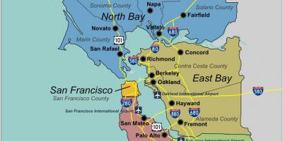 Kartta south San Francisco bay area