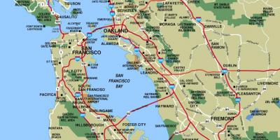 San Francisco ja alueen kartta