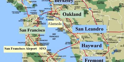 Kartta San Franciscossa kaliforniassa