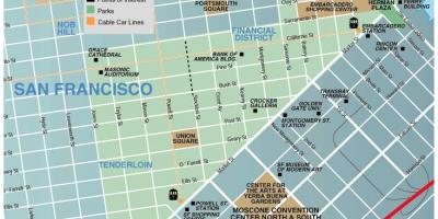 Kartta union square area San Franciscossa