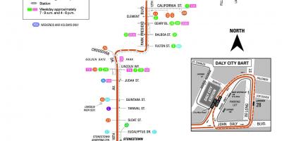 San Francisco linja 28 reittikartta