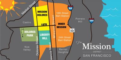 Kartta San Franciscon mission district