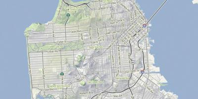 Kartta San Francisco maastossa