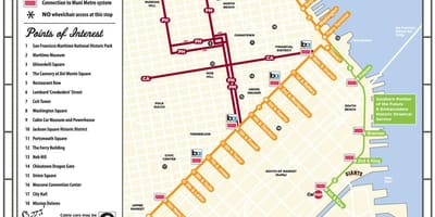 SFO raitiovaunu kartta