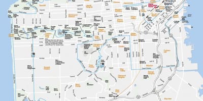 Kartta San Franciscon maamerkeistä