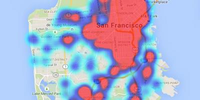 Lämpö kartta San Francisco