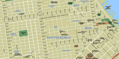 Kartta nähtävyyksiä San Francisco
