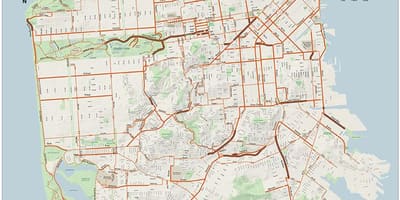 San Francisco bike kartta