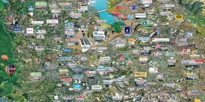 Silicon valley high tech kartta
